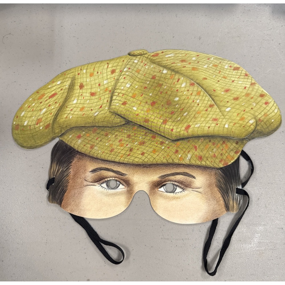 Vintage Paper Masters ROARING TWENTIES a man wearing a yellow tweed flat cap